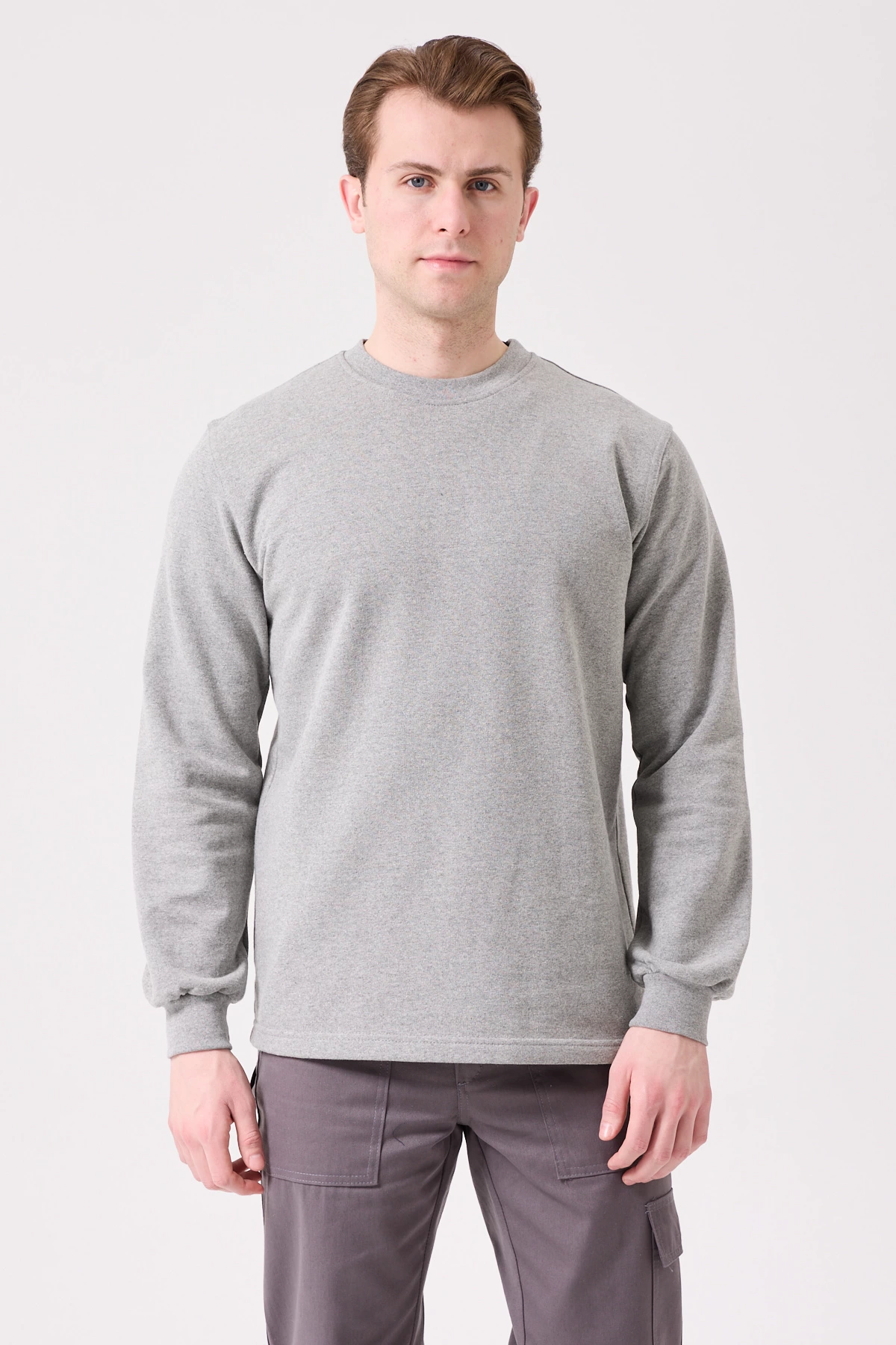 Herba Sweatshirt Bisiklet Yaka S - Gri