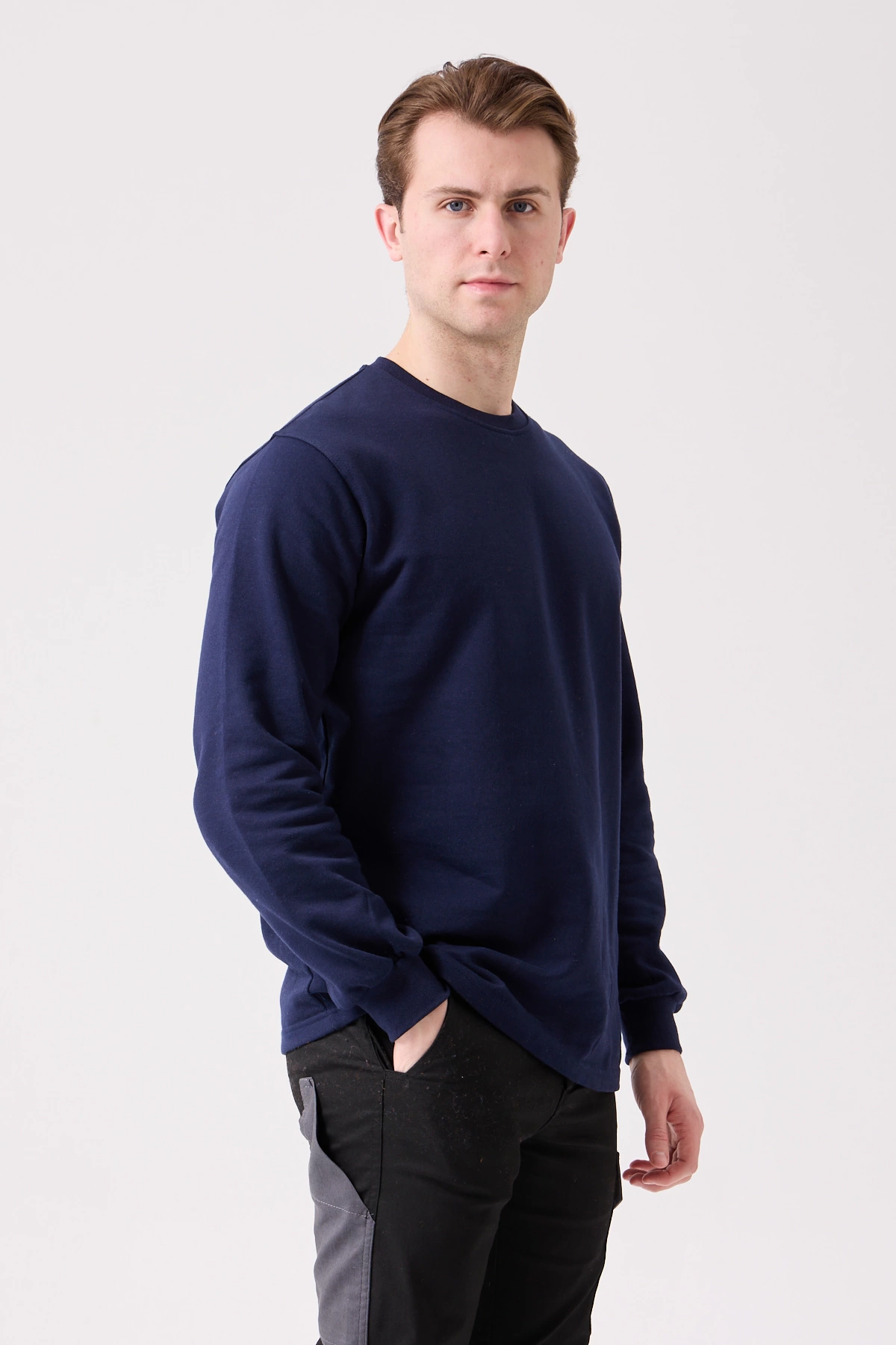 Galanthus Sweatshirt Bisiklet Yaka M - Lacivert