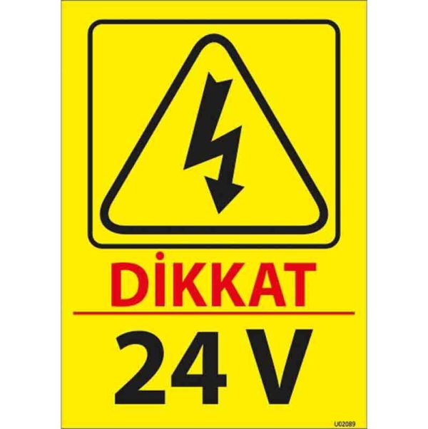 24 V Uyarı Levhası