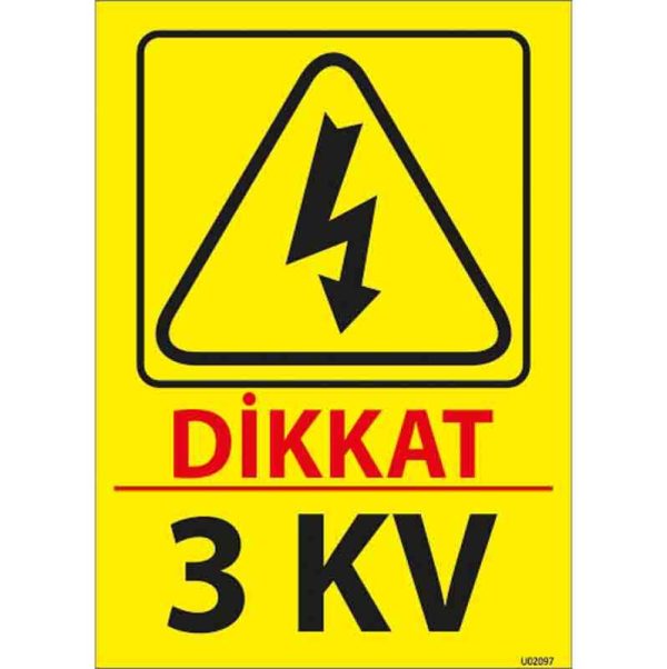 3 Kv Uyarı Levhası