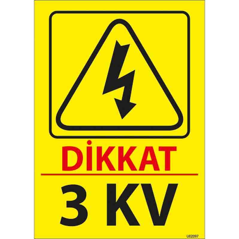 3 Kv Uyarı Levhası