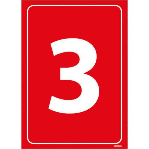 3 Rakamı Depolama Levhası