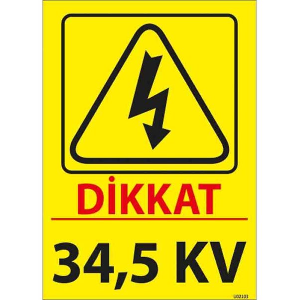 34,5 Kv Uyarı Levhası
