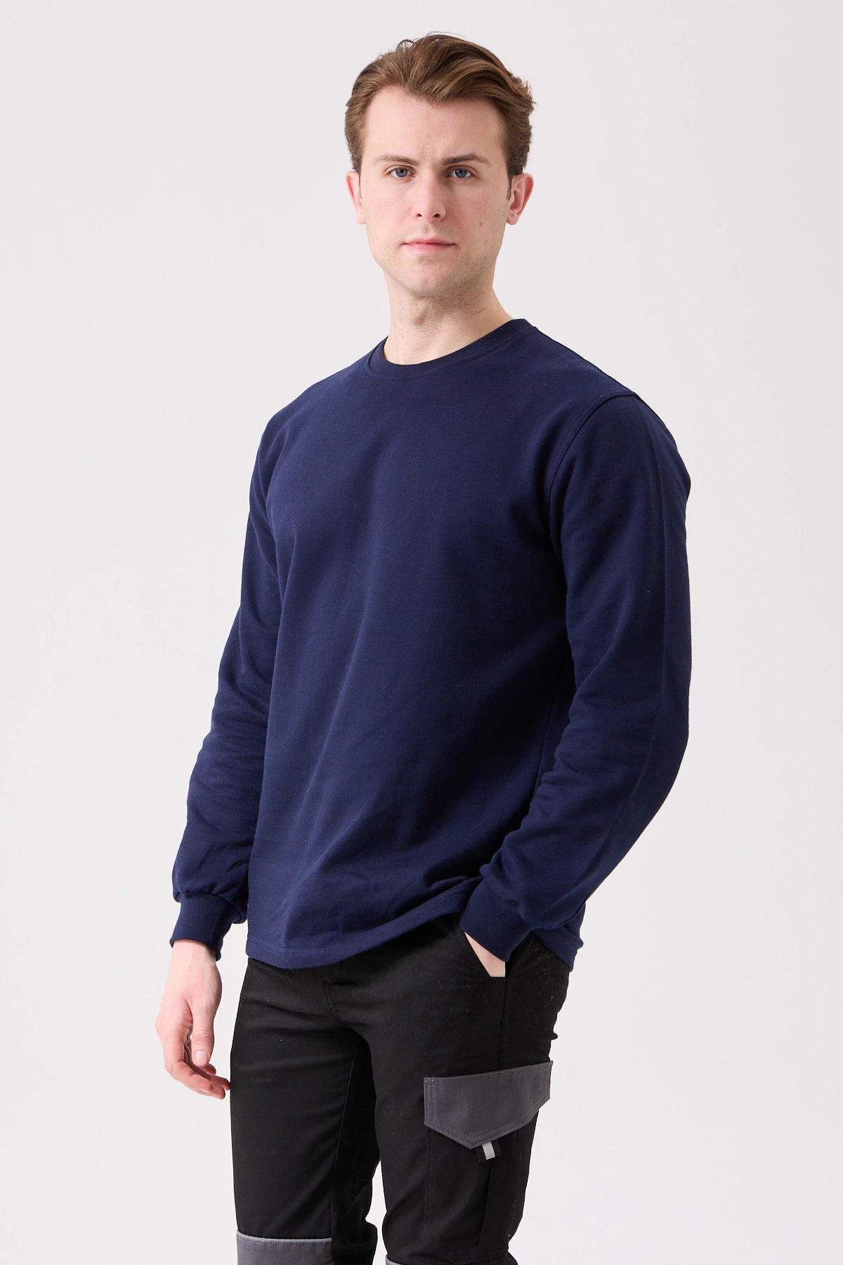Galanthus Sweatshirt Bisiklet Yaka M - Lacivert