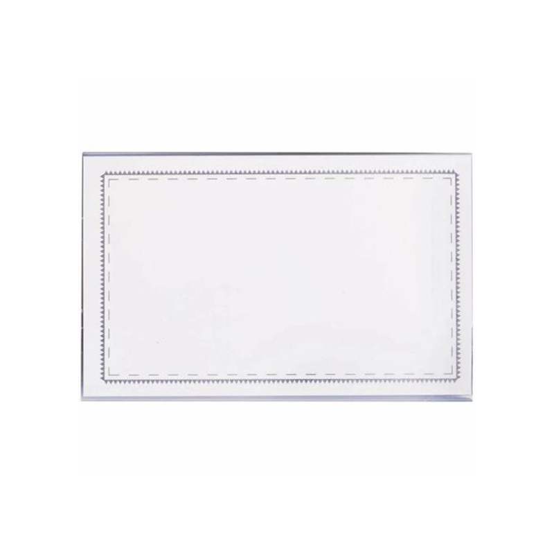 Sarff Klipsli Şeffaf Pvc Kokart İğneli