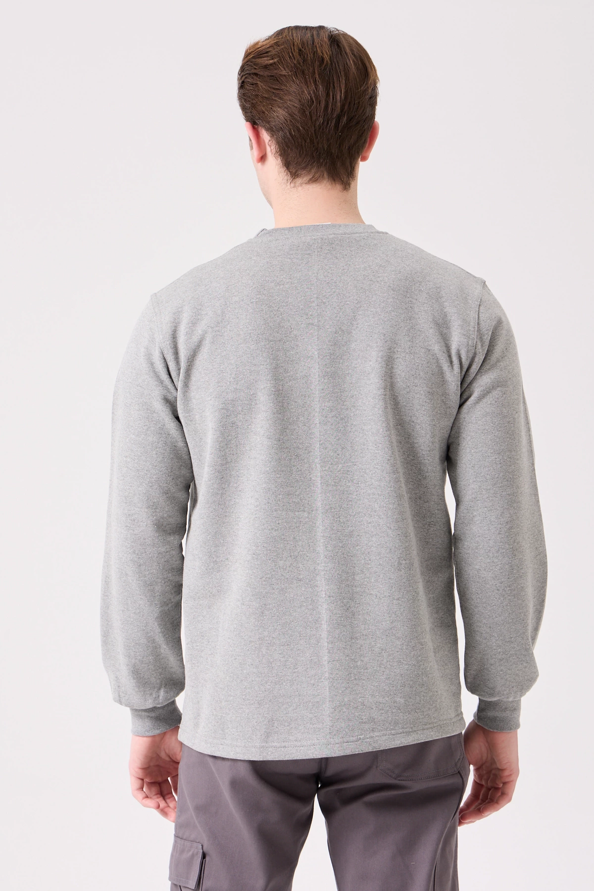 Herba Sweatshirt Bisiklet Yaka S - Gri