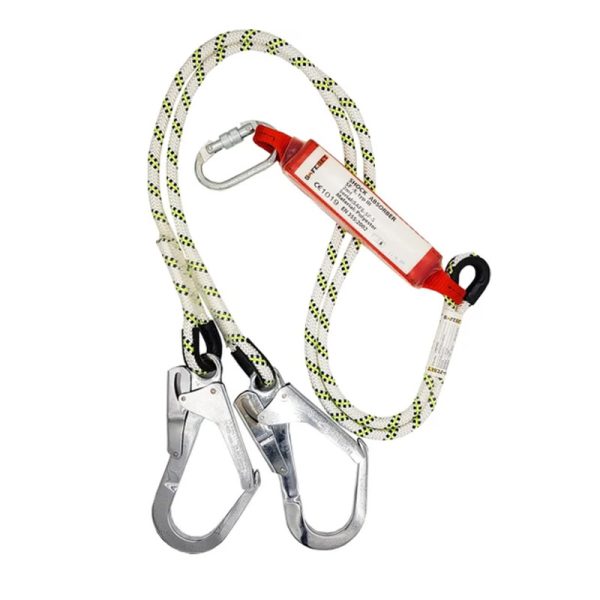 Lanyard Çift Bacaklı Şok Emicili Kanca Karabina 120cm