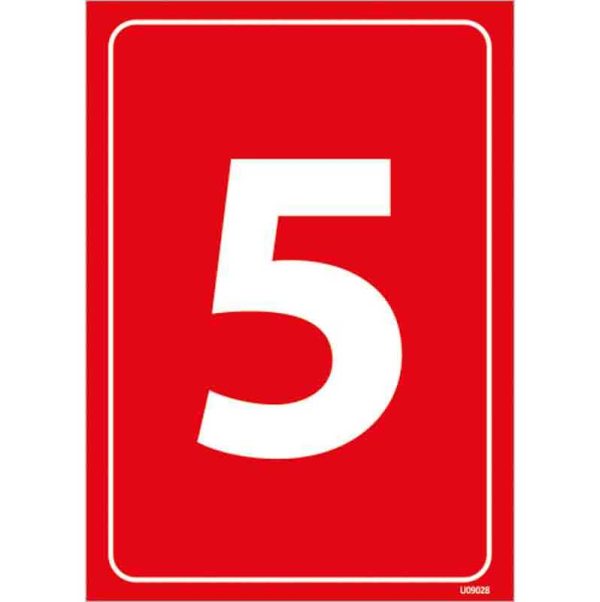 5 Rakamı Depolama Levhası