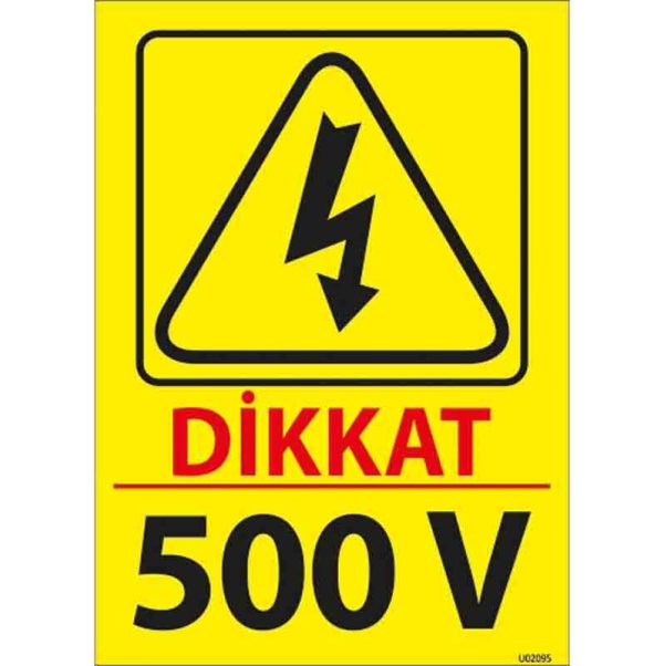 500 V Uyarı Levhası