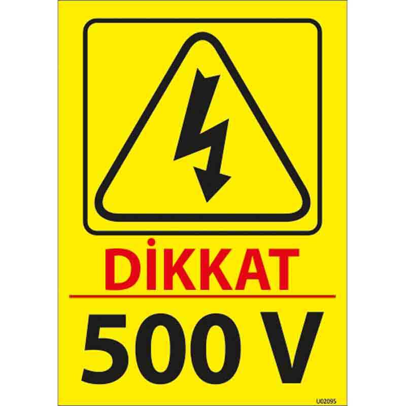 500 V Uyarı Levhası