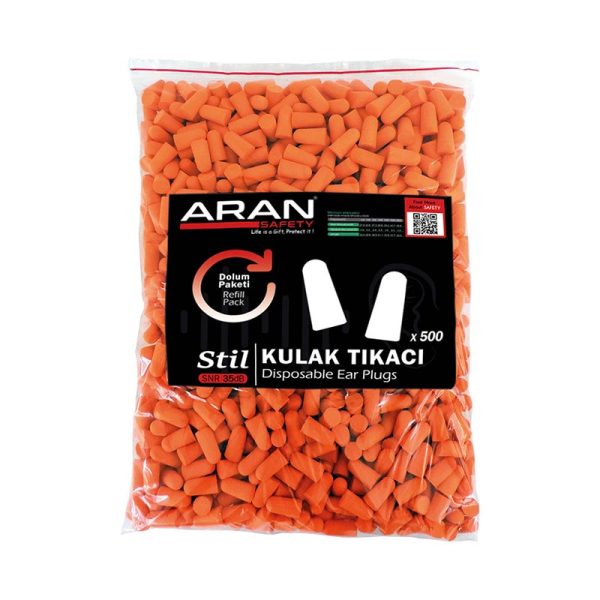 Aran Safety Kulak Tıkacı Dolum Paketi 500 Çift