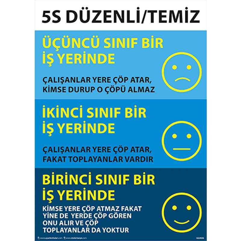5S Düzenli Temiz Uyarı Levhası
