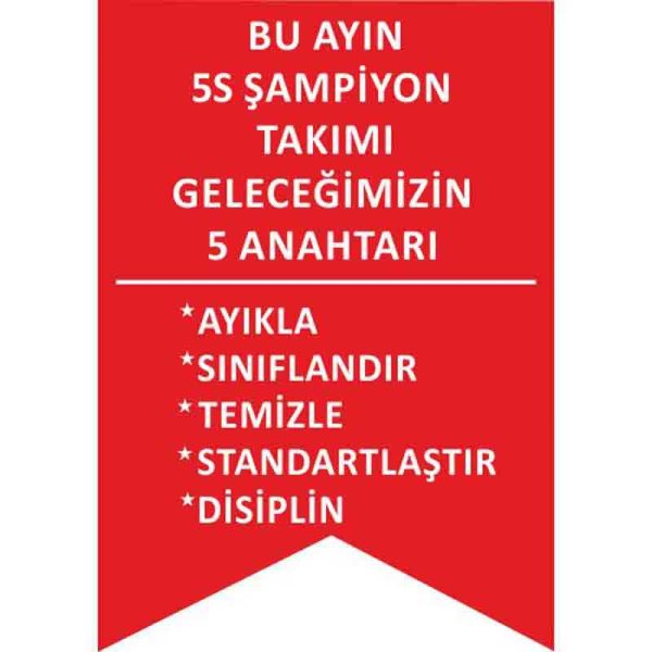 5S Şampiyon Takımı Flaması