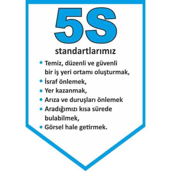5S Standartlarımız Kılıç Flaması