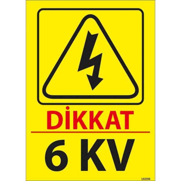 6 Kv Uyarı Levhası