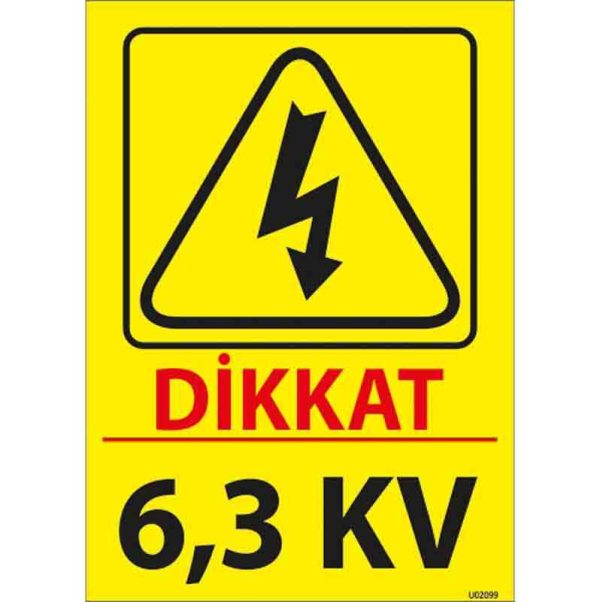 6,3 Kv Uyarı Levhası