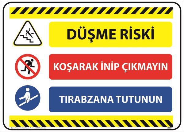 Düşme Riski Uyarı Levhası