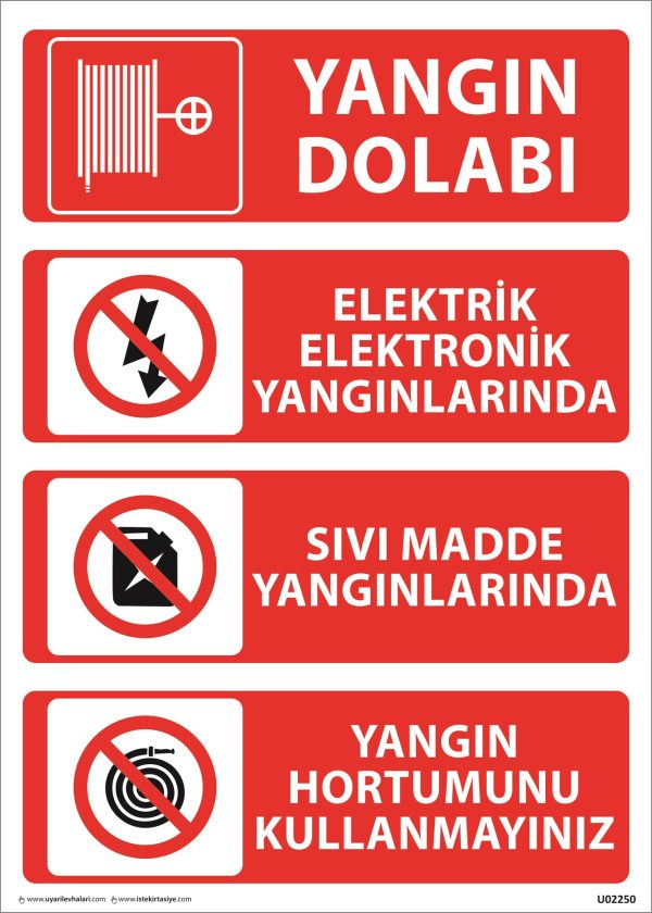 Yangın Dolabı Bilgilendirme Uyarı Levhası