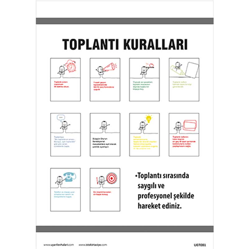 Toplantı Kuralları Uyarı Levhası