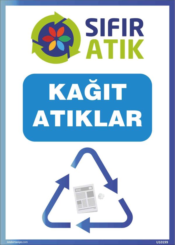Kağıt Atıklar Uyarı Levhası