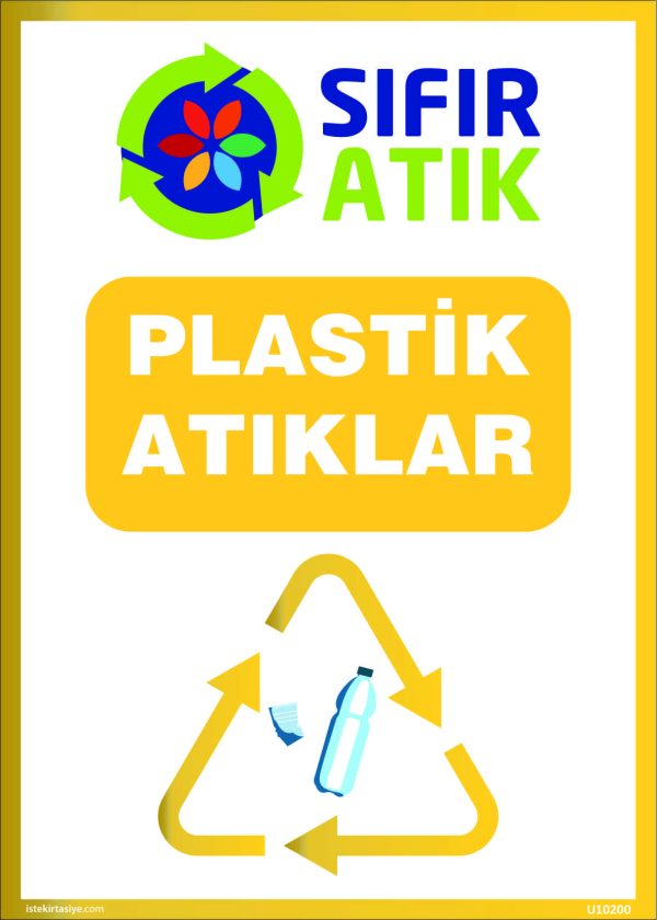 Plastik Atıklar Uyarı Levhası