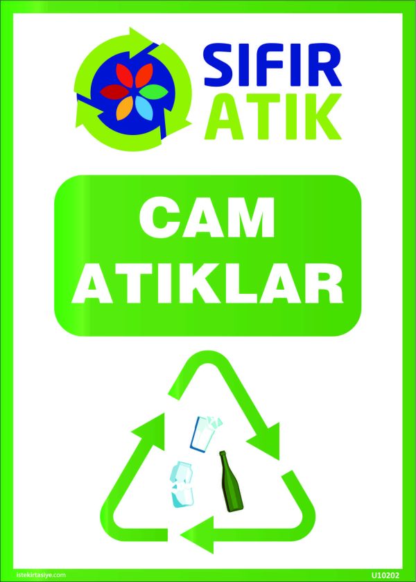 Cam Atıklar Uyarı Levhası