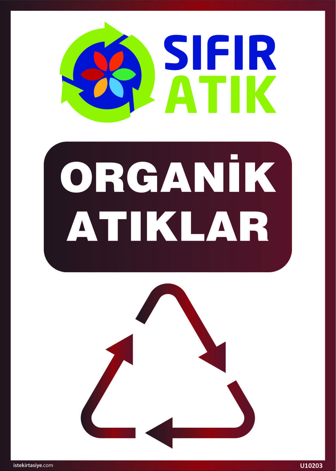 Organik Atıklar Uyarı Levhası