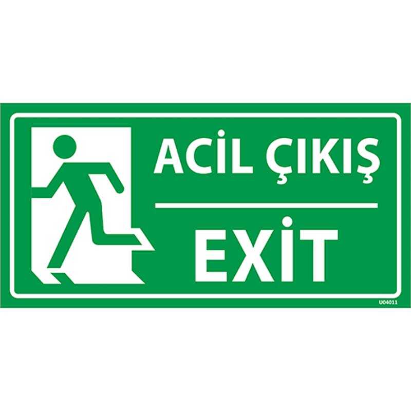 Acil Çıkış Fosforlu Uyarı Levhası