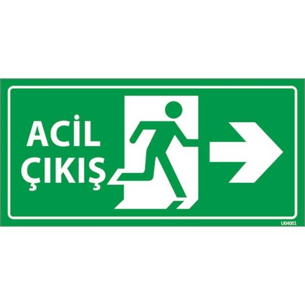Acil Çıkış Levhası Sağ Yön U04001