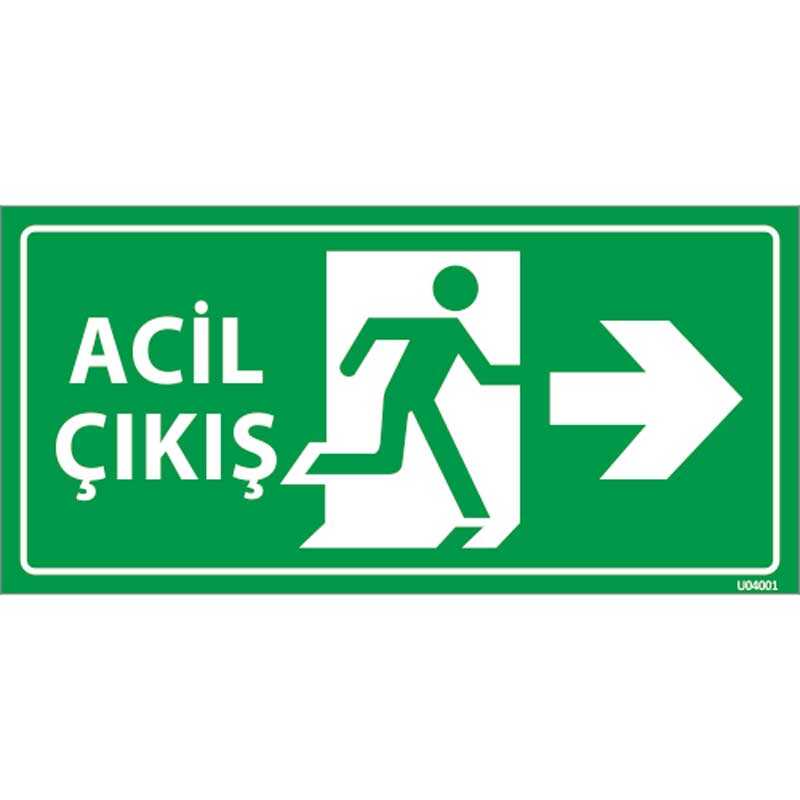 Acil Çıkış Levhası Sağ Yön U04001
