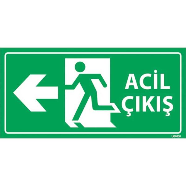 Acil Çıkış Levhası Sol Yön U04000