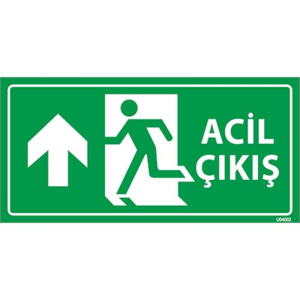 Acil Çıkış Levhası Yukarı Yön U04002