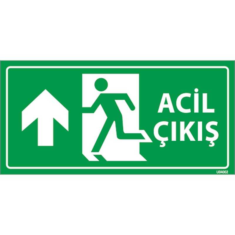 Acil Çıkış Levhası Yukarı Yön U04002