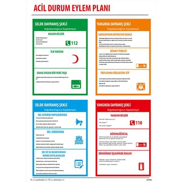 Acil Durum Eylem Planı Uyarı Levhası