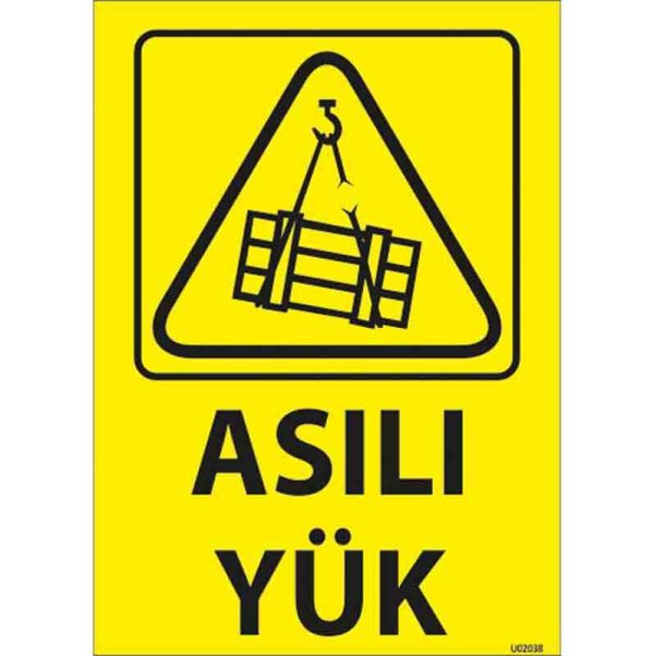 Asılı Yük Uyarı Levhası