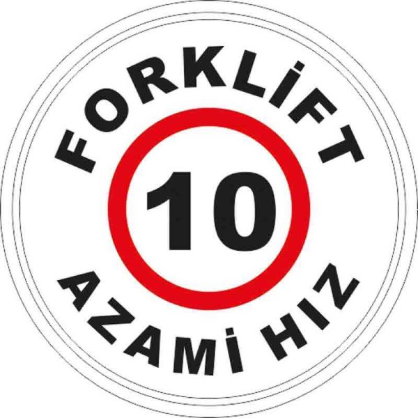 Azami Hız 10 Yer Etiketi 30 cm Çap