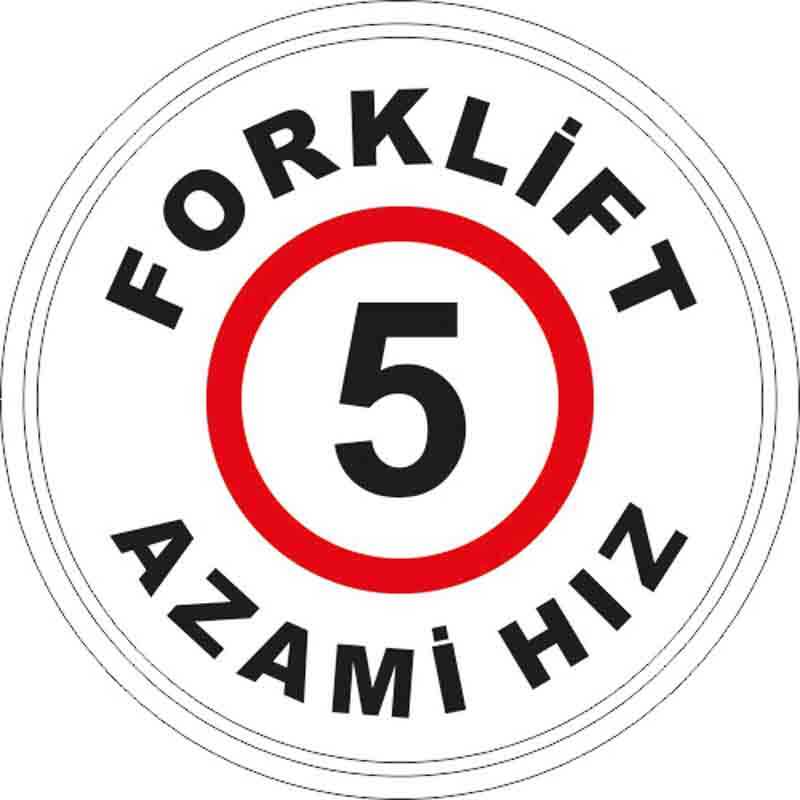 Azami Hız 5 Yer Etiketi 30 cm Çap