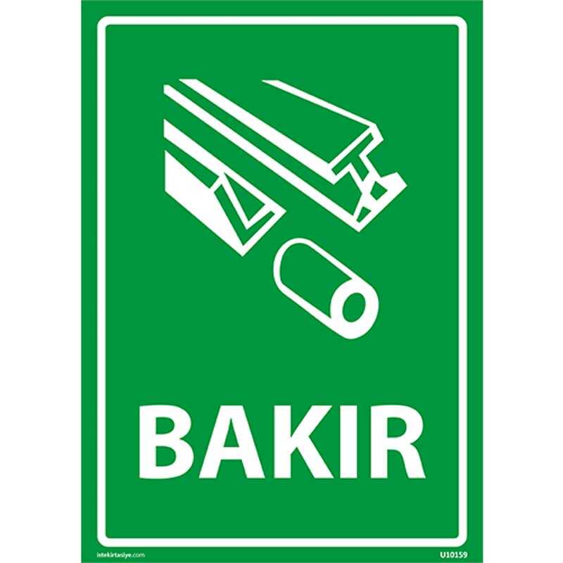 Bakır Uyarı Levhası
