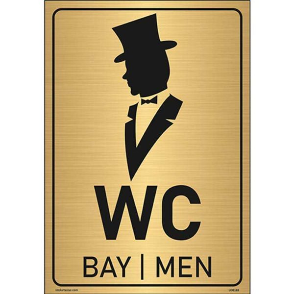 Bay WC Uyarı Levhası 17x24 cm