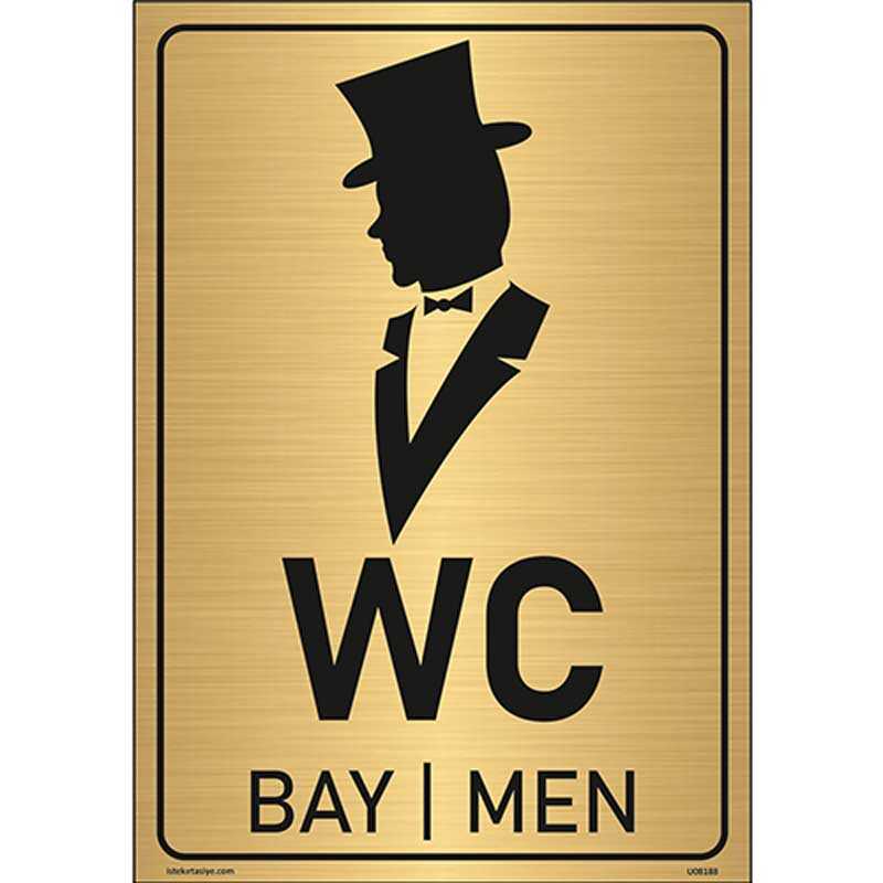 Bay WC Uyarı Levhası 17x24 cm