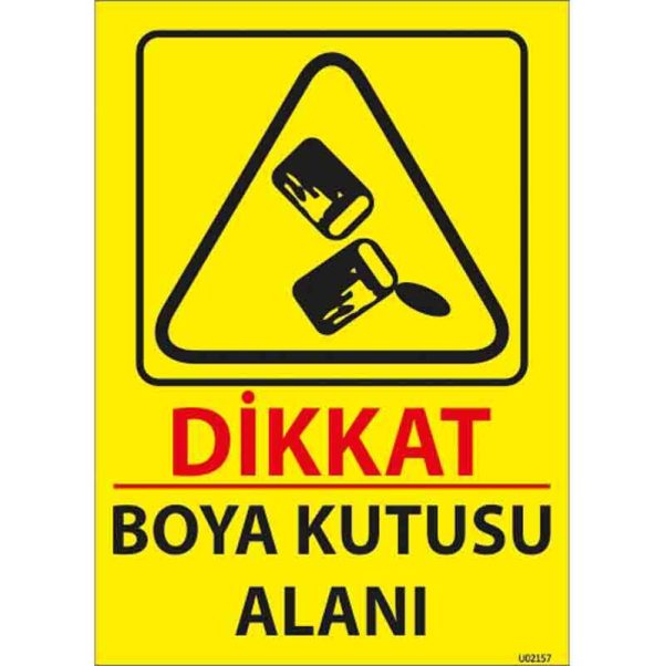Boya Kutusu Alanı Uyarı Levhası