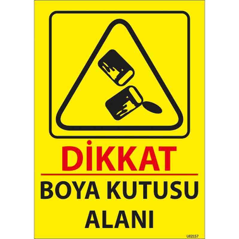 Boya Kutusu Alanı Uyarı Levhası