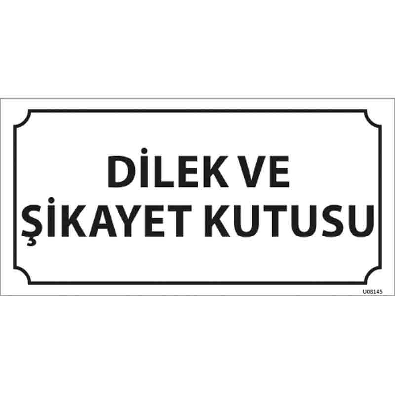 Dilek ve Şikayet Kutusu Kapı İsimliği