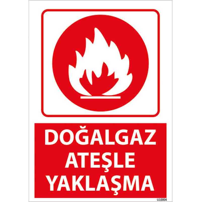 Doğalgaz Ateşle Yaklaşma Uyarı Levhası