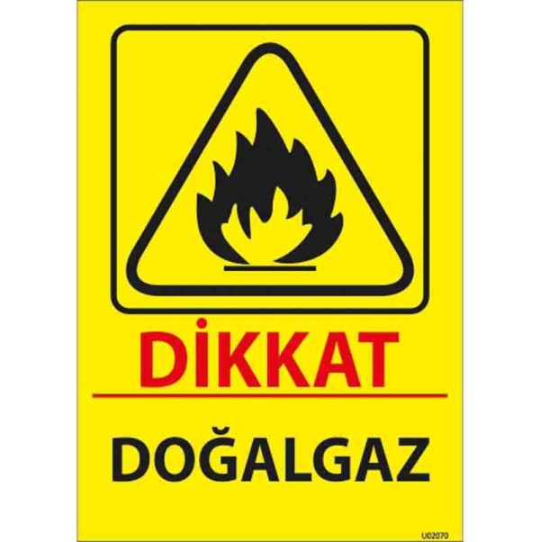 Doğalgaz Uyarı Levhası