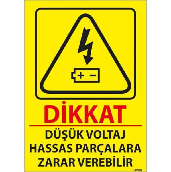 Düşük Voltaj Uyarı Levhası