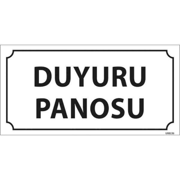 Duyuru Panosu Kapı İsimliği