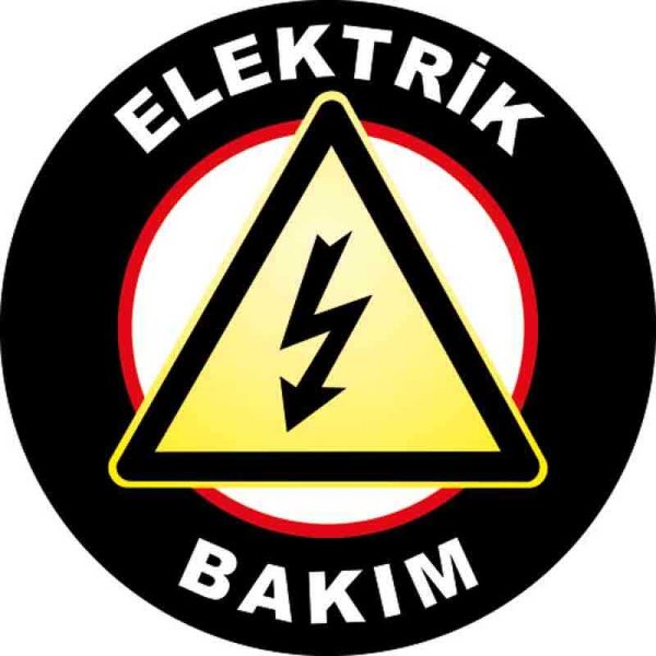 Elektrik Bakım Baret Etiketi 3 Cm Çap