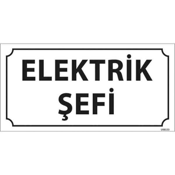 Elektrik Şefi Kapı İsimliği
