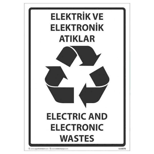 Elektrik ve Elektronik Atıklar Uyarı Levhası